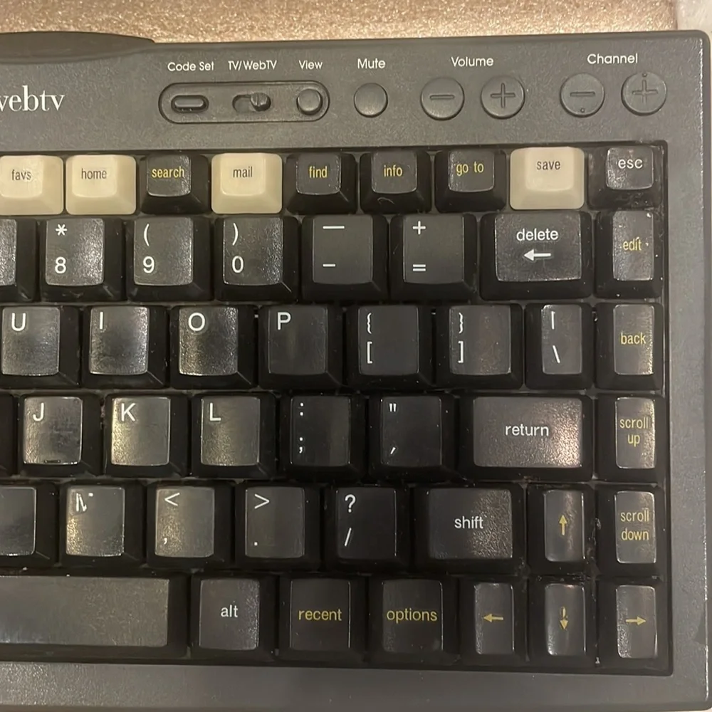 Philips Magnavox wireless infrared keyboard for web TV plus Internet MWK122BK
